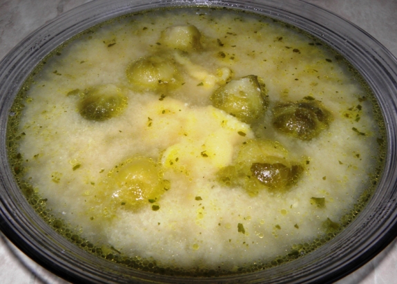 Kelbimbó leves vajas galuskával recept
