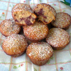 Meggyes muffin recept